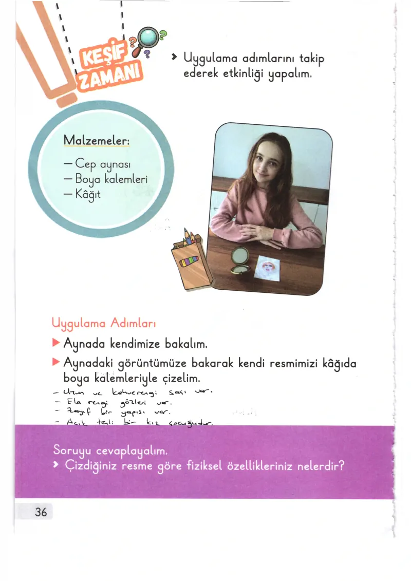 1. Sınıf Hayat Bilgisi Ders Kitabı Cevapları Meb Yayınları 1. Kitap Sayfa 36 Çözüm Görseli