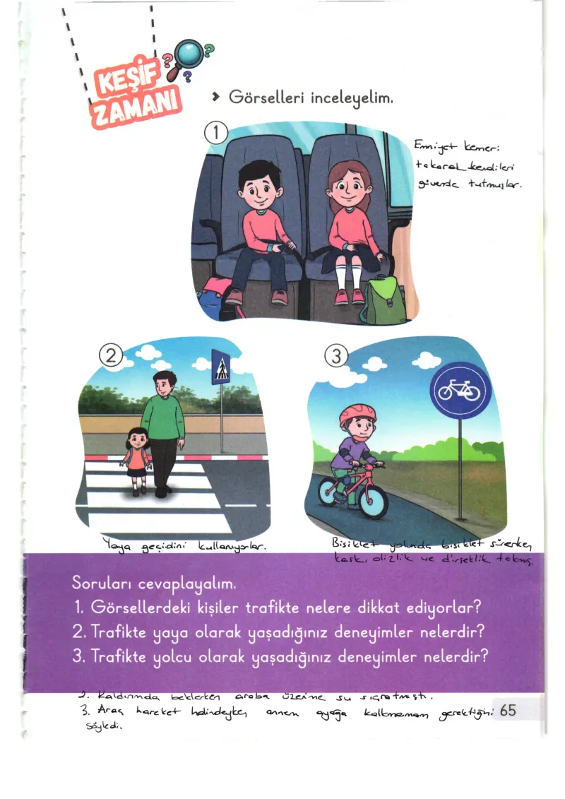 1. Sınıf Hayat Bilgisi Ders Kitabı Cevapları Meb Yayınları 1. Kitap Sayfa 65 Çözüm Görseli