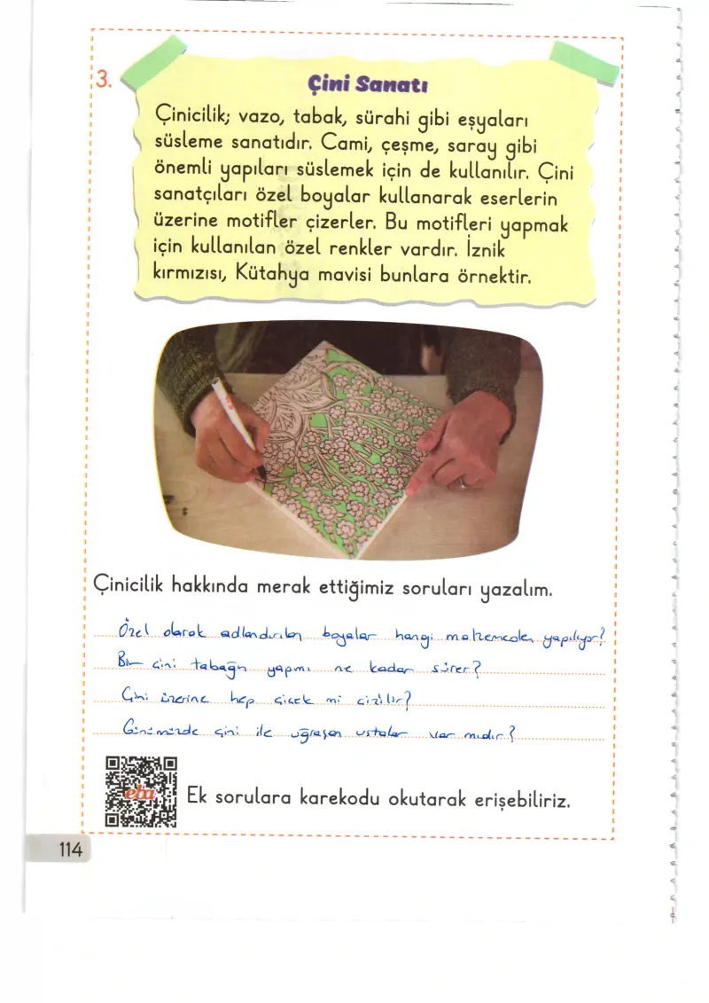 1. Sınıf Hayat Bilgisi Ders Kitabı Cevapları Meb Yayınları 2. Kitap Sayfa 114 Çözüm Görseli