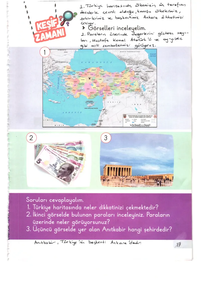 1. Sınıf Hayat Bilgisi Ders Kitabı Cevapları Meb Yayınları 2. Kitap Sayfa 17 Çözüm Görseli