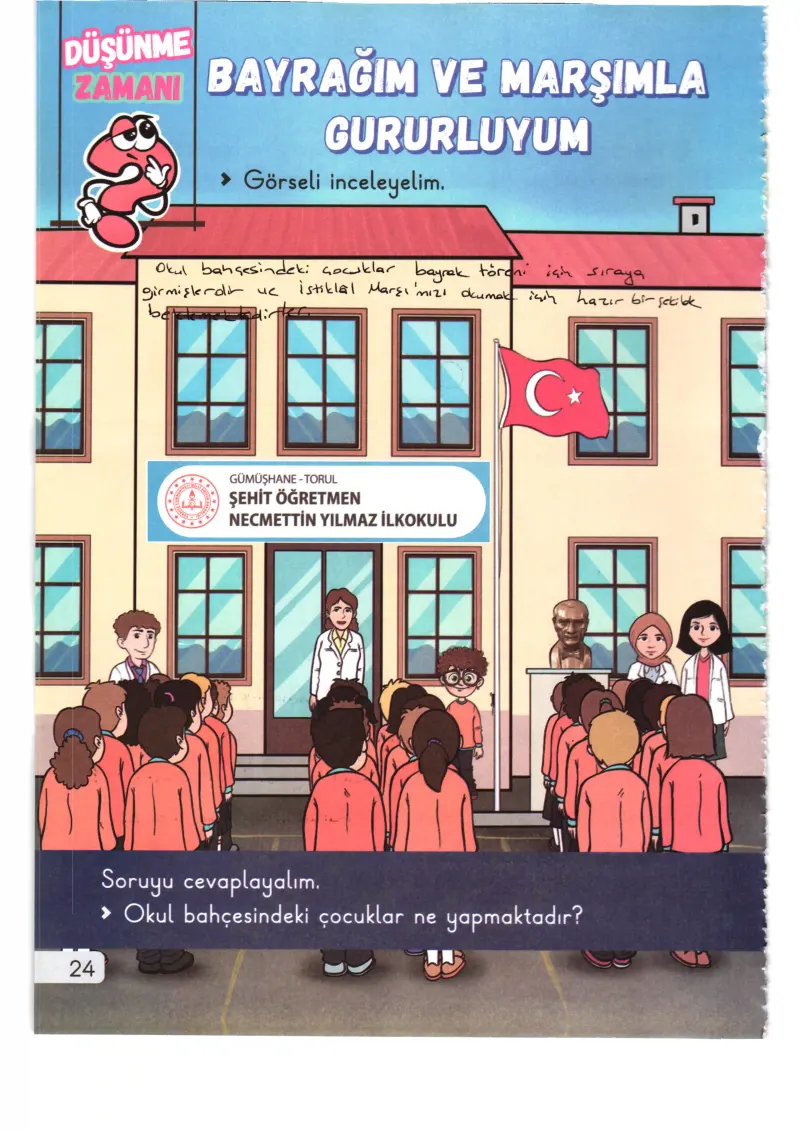 1. Sınıf Hayat Bilgisi Ders Kitabı Cevapları Meb Yayınları 2. Kitap Sayfa 24 Çözüm Görseli