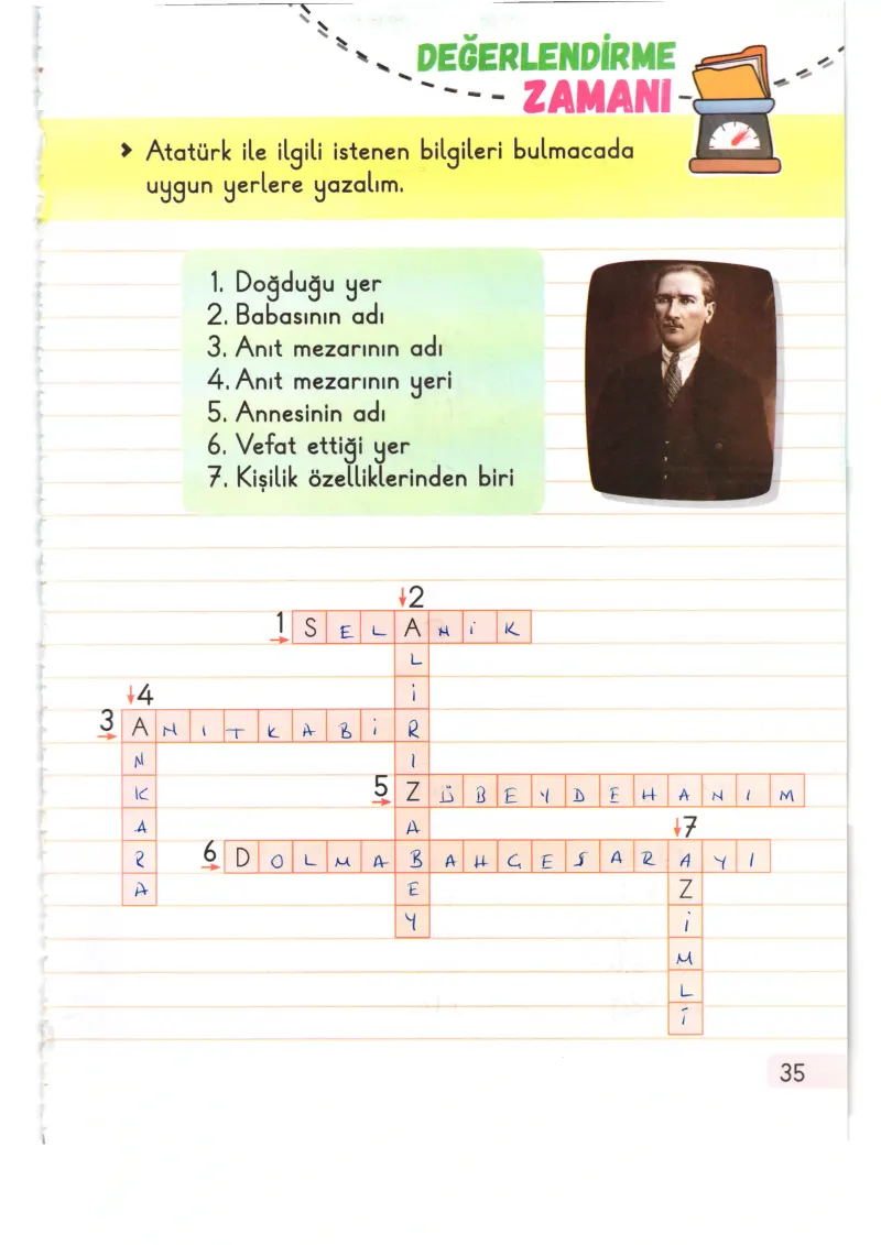 1. Sınıf Hayat Bilgisi Ders Kitabı Cevapları Meb Yayınları 2. Kitap Sayfa 35 Çözüm Görseli