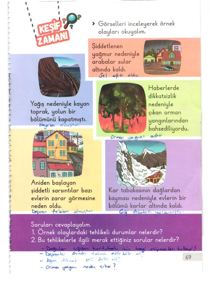 1. Sınıf Hayat Bilgisi Ders Kitabı Cevapları Meb Yayınları 2. Kitap Sayfa 69 Çözüm Görseli