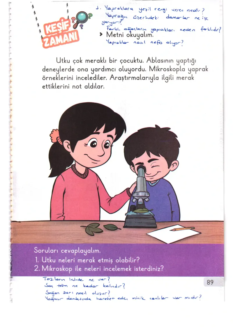 1. Sınıf Hayat Bilgisi Ders Kitabı Cevapları Meb Yayınları 2. Kitap Sayfa 89 Çözüm Görseli