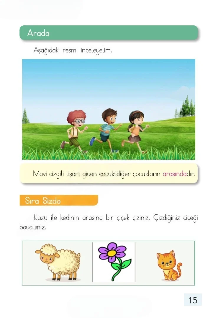1. Sınıf Matematik Ders Kitabı Cevapları Dizin Yayıncılık Sayfa 15 Çözüm Görseli