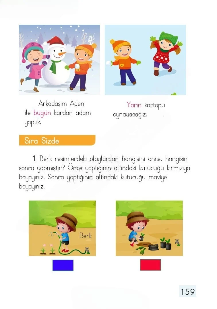 1. Sınıf Matematik Ders Kitabı Cevapları Dizin Yayıncılık Sayfa 159 Çözüm Görseli