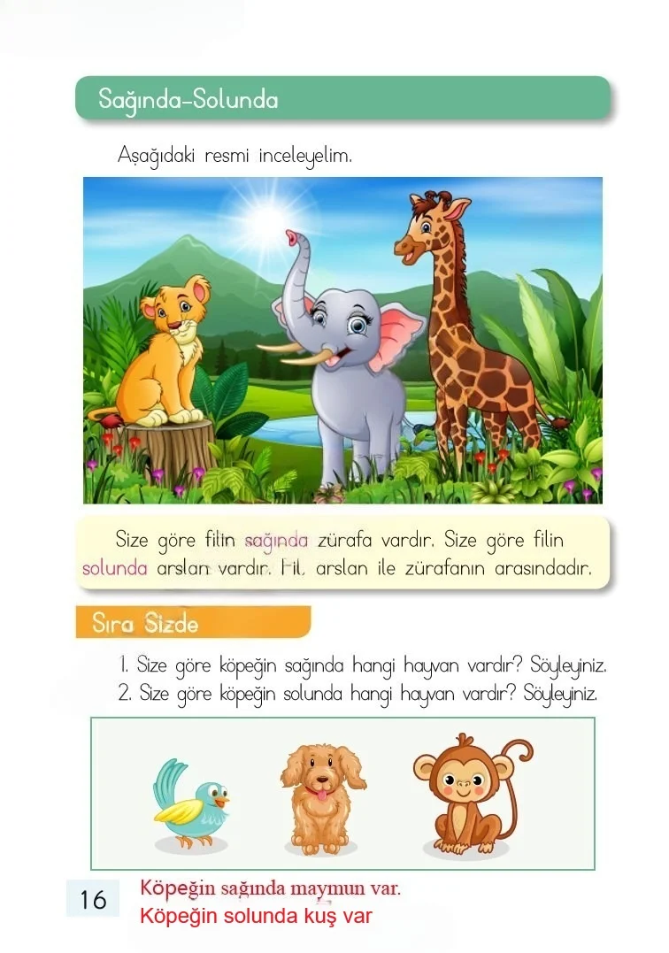 1. Sınıf Matematik Ders Kitabı Cevapları Dizin Yayıncılık Sayfa 16 Çözüm Görseli