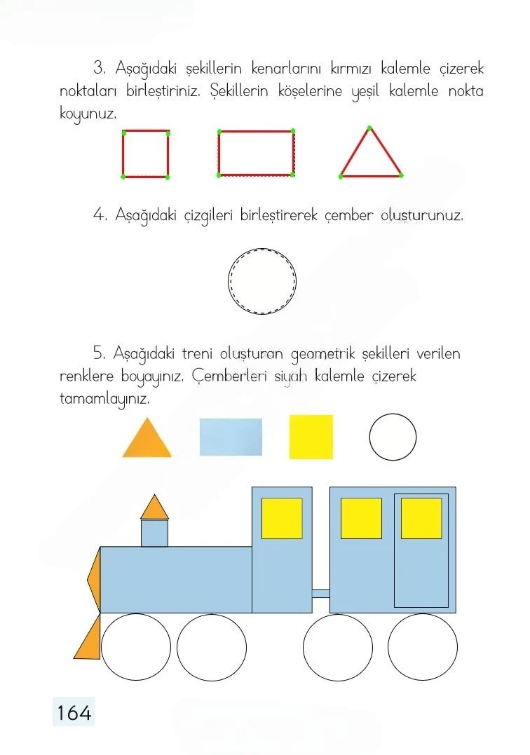 1. Sınıf Matematik Ders Kitabı Cevapları Dizin Yayıncılık Sayfa 164 Çözüm Görseli
