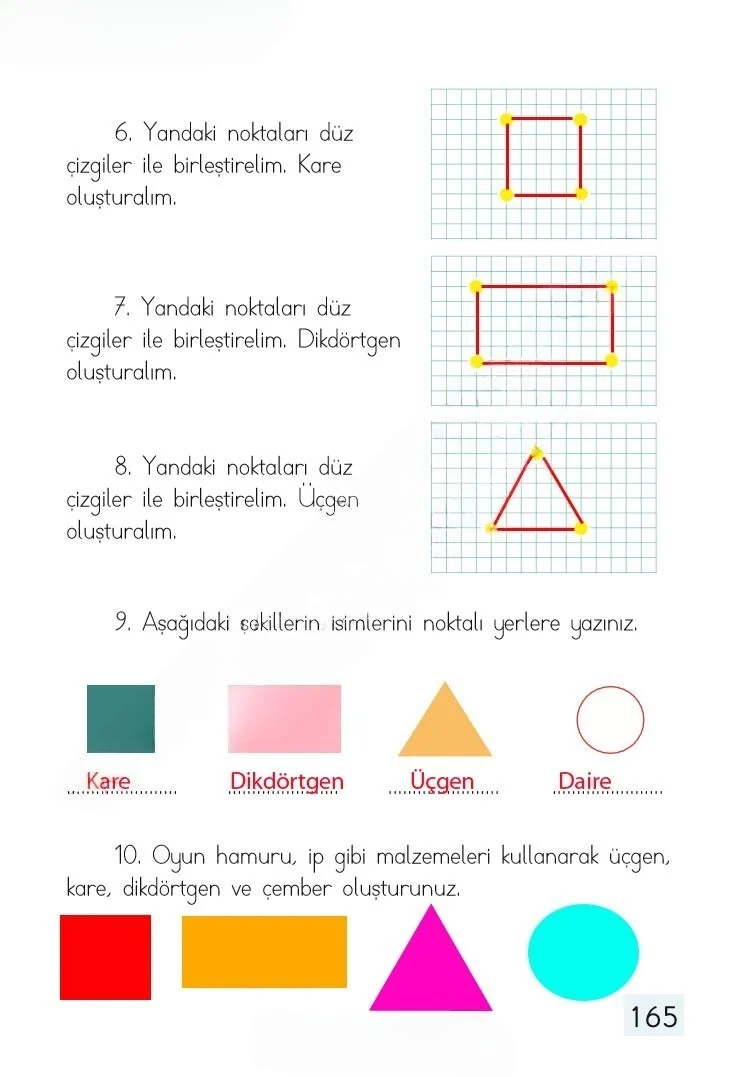 1. Sınıf Matematik Ders Kitabı Cevapları Dizin Yayıncılık Sayfa 165 Çözüm Görseli