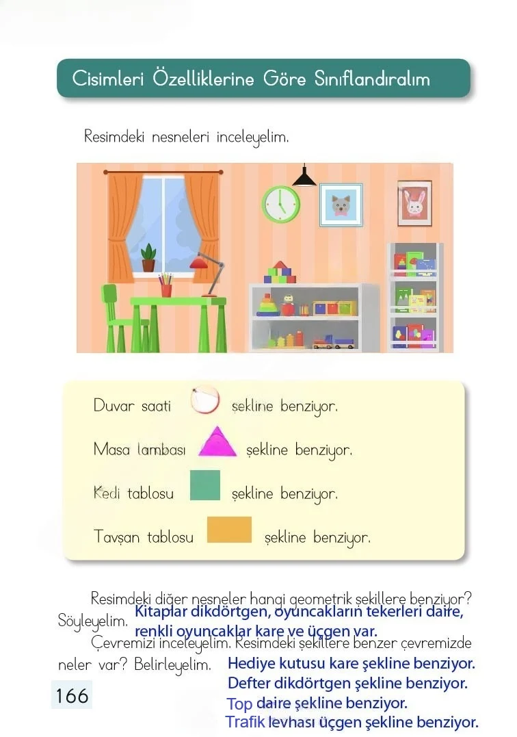 1. Sınıf Matematik Ders Kitabı Cevapları Dizin Yayıncılık Sayfa 166 Çözüm Görseli