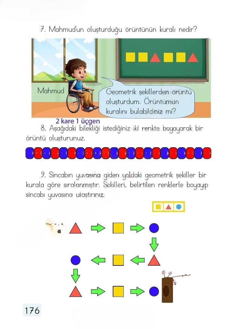1. Sınıf Matematik Ders Kitabı Cevapları Dizin Yayıncılık Sayfa 176 Çözüm Görseli