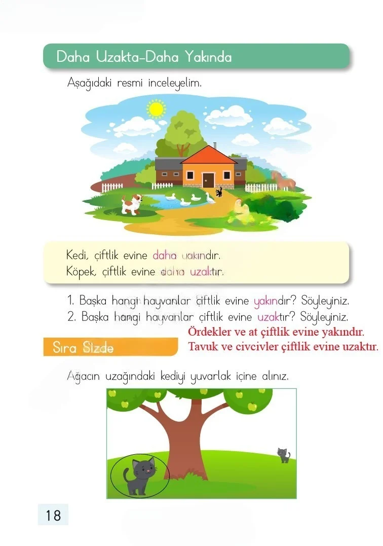1. Sınıf Matematik Ders Kitabı Cevapları Dizin Yayıncılık Sayfa 18 Çözüm Görseli