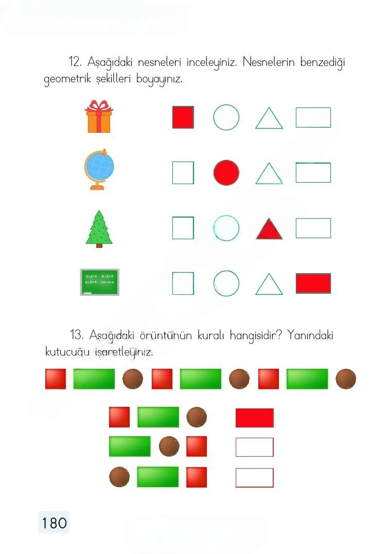 1. Sınıf Matematik Ders Kitabı Cevapları Dizin Yayıncılık Sayfa 180 Çözüm Görseli