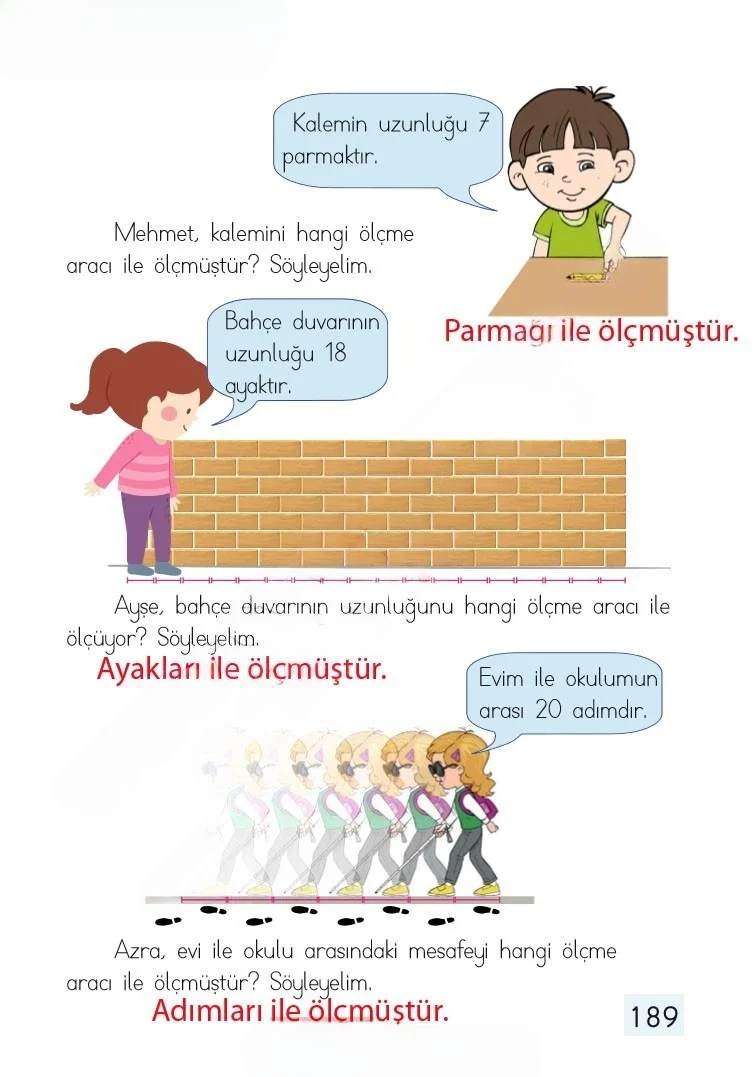 1. Sınıf Matematik Ders Kitabı Cevapları Dizin Yayıncılık Sayfa 189 Çözüm Görseli