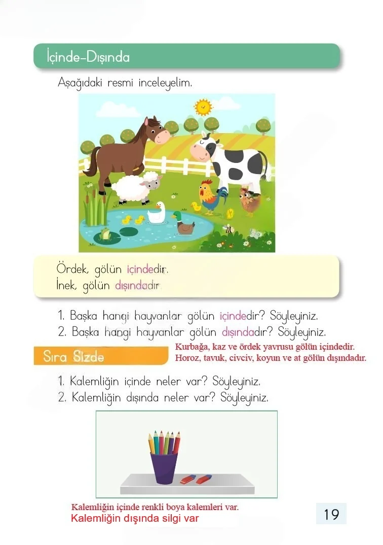 1. Sınıf Matematik Ders Kitabı Cevapları Dizin Yayıncılık Sayfa 19 Çözüm Görseli