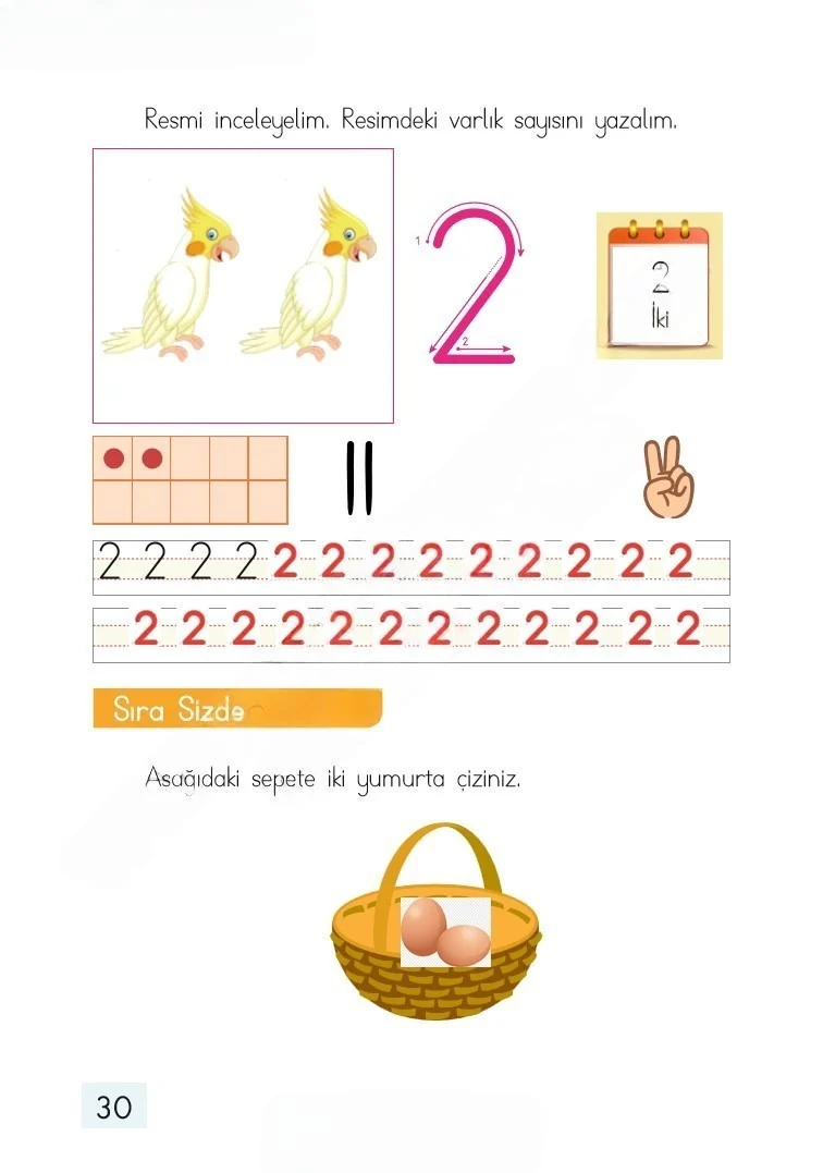 1. Sınıf Matematik Ders Kitabı Cevapları Dizin Yayıncılık Sayfa 30 Çözüm Görseli