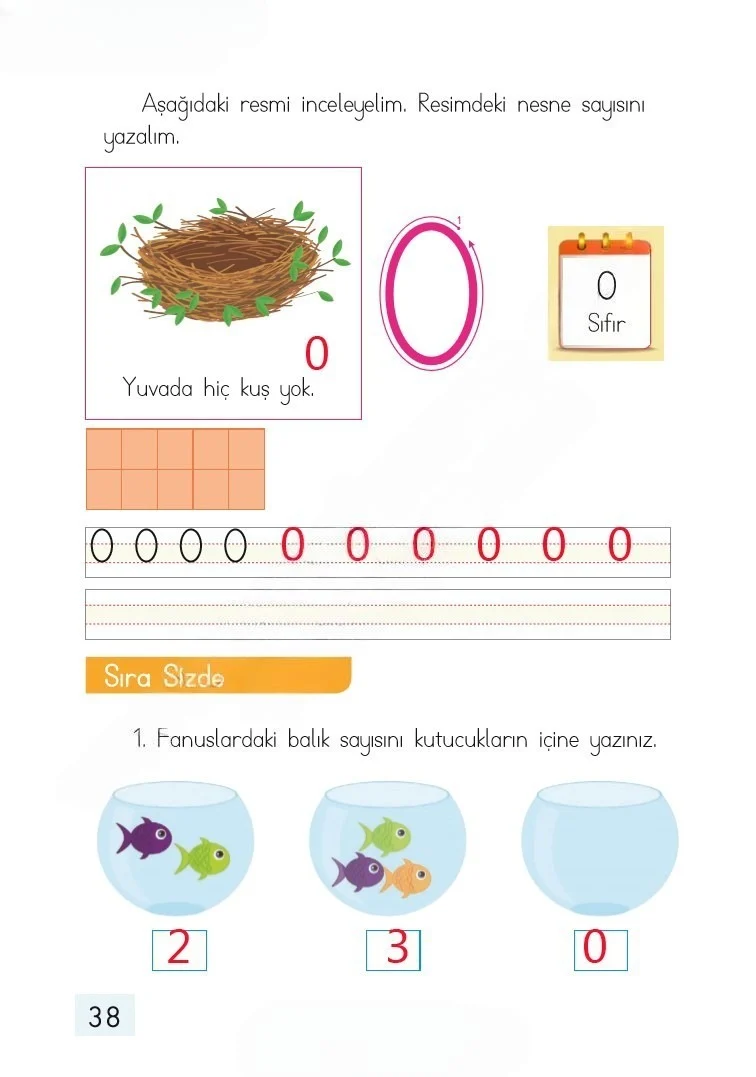 1. Sınıf Matematik Ders Kitabı Cevapları Dizin Yayıncılık Sayfa 38 Çözüm Görseli