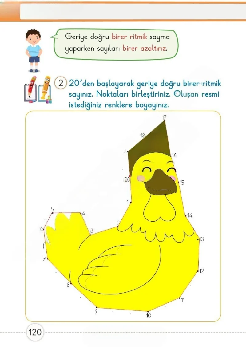 1. Sınıf Matematik Ders Kitabı Cevapları Meb Yayınları 1. Kitap Sayfa 120 Çözüm Görseli