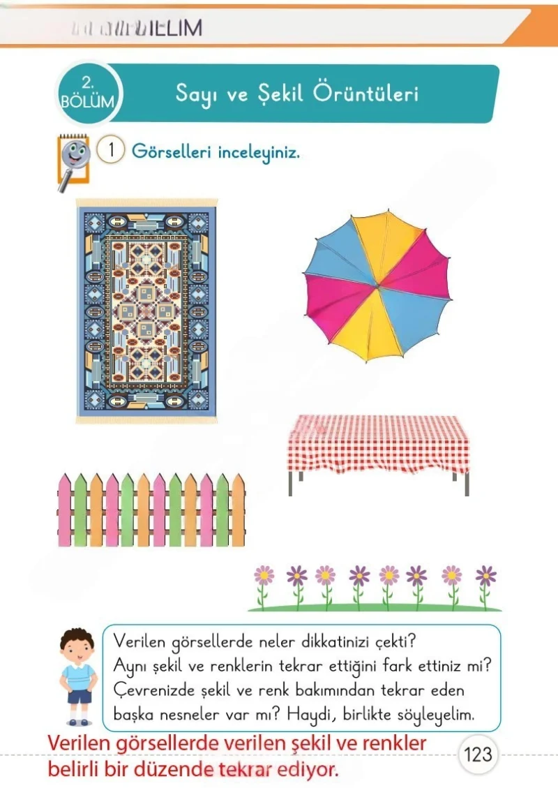 1. Sınıf Matematik Ders Kitabı Cevapları Meb Yayınları 1. Kitap Sayfa 123 Çözüm Görseli