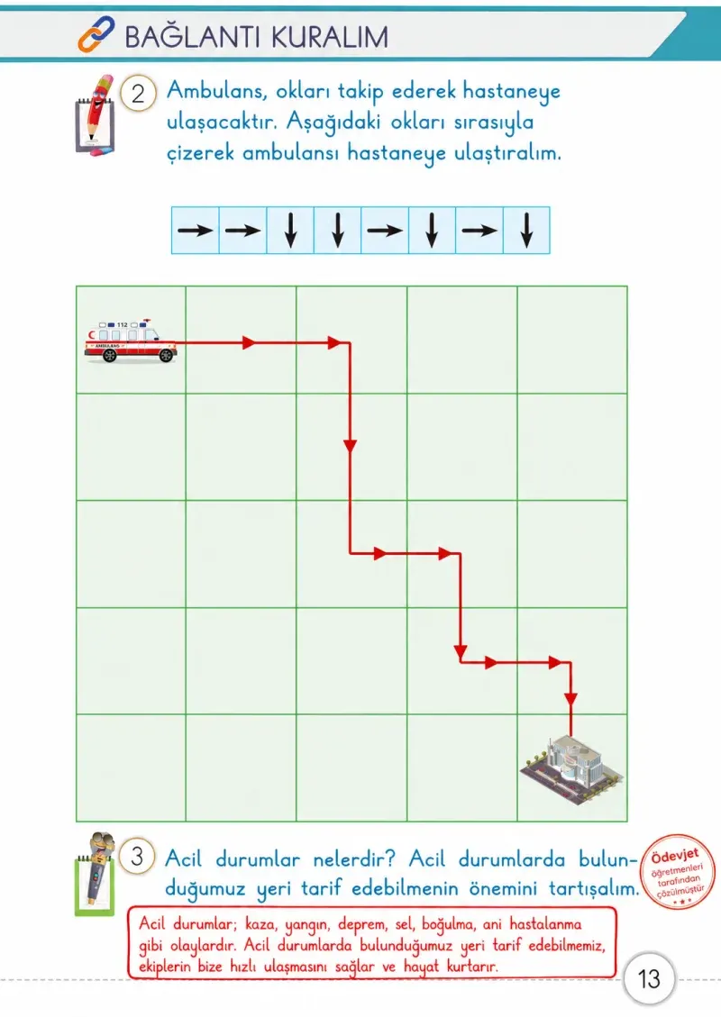 1. Sınıf Matematik Ders Kitabı Cevapları Meb Yayınları 1. Kitap Sayfa 13 Çözüm Görseli