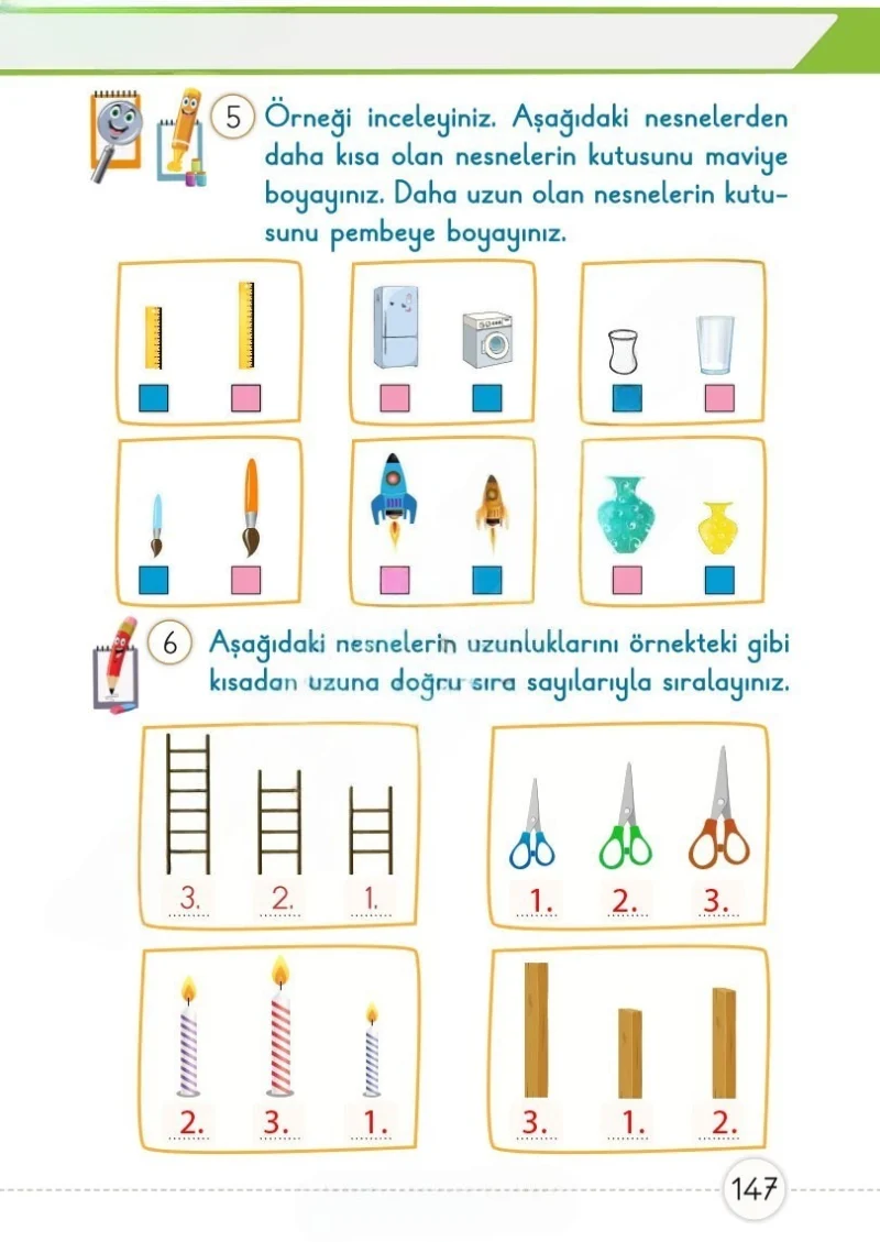 1. Sınıf Matematik Ders Kitabı Cevapları Meb Yayınları 1. Kitap Sayfa 147 Çözüm Görseli