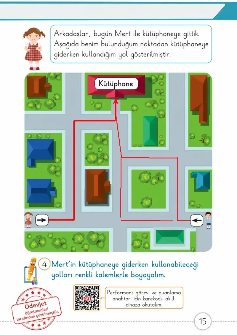 1. Sınıf Matematik Ders Kitabı Cevapları Meb Yayınları 1. Kitap Sayfa 15 Çözüm Görseli