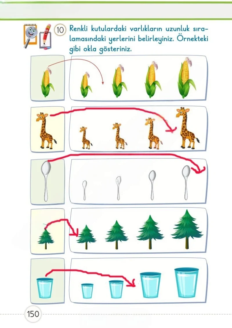1. Sınıf Matematik Ders Kitabı Cevapları Meb Yayınları 1. Kitap Sayfa 150 Çözüm Görseli