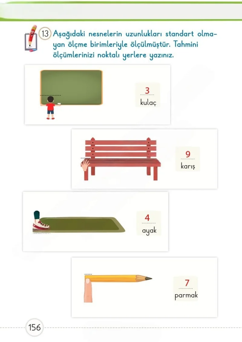 1. Sınıf Matematik Ders Kitabı Cevapları Meb Yayınları 1. Kitap Sayfa 156 Çözüm Görseli