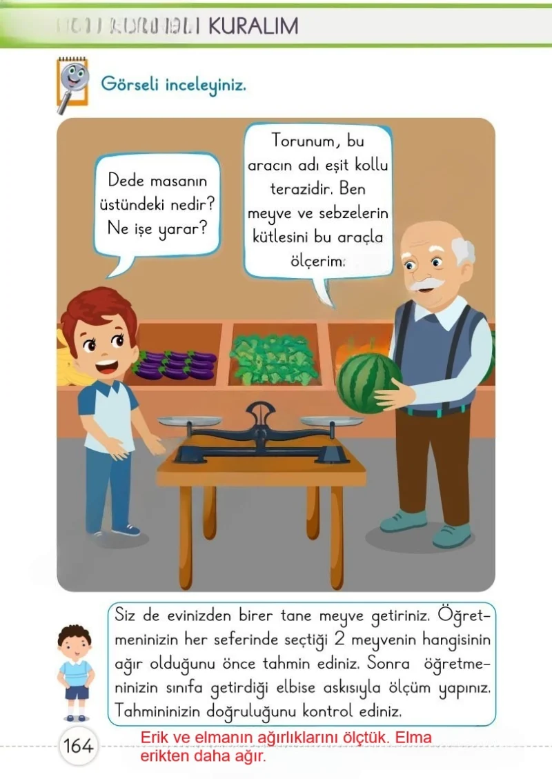 1. Sınıf Matematik Ders Kitabı Cevapları Meb Yayınları 1. Kitap Sayfa 164 Çözüm Görseli