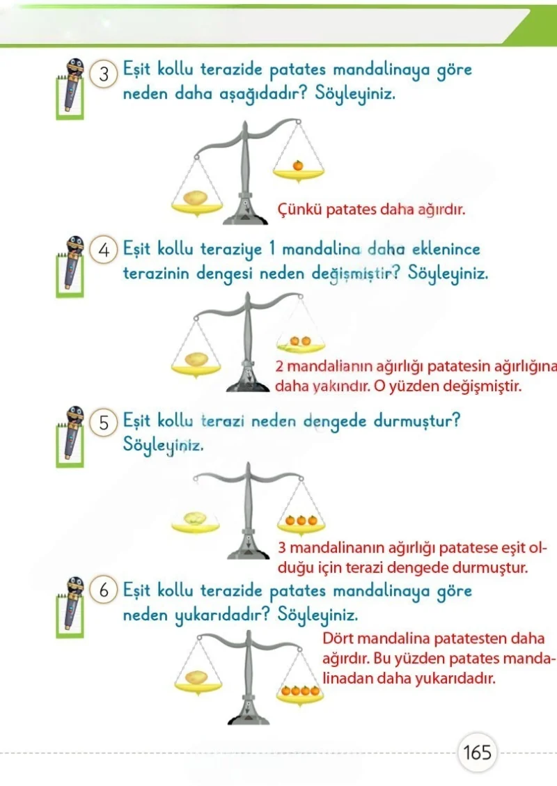 1. Sınıf Matematik Ders Kitabı Cevapları Meb Yayınları 1. Kitap Sayfa 165 Çözüm Görseli