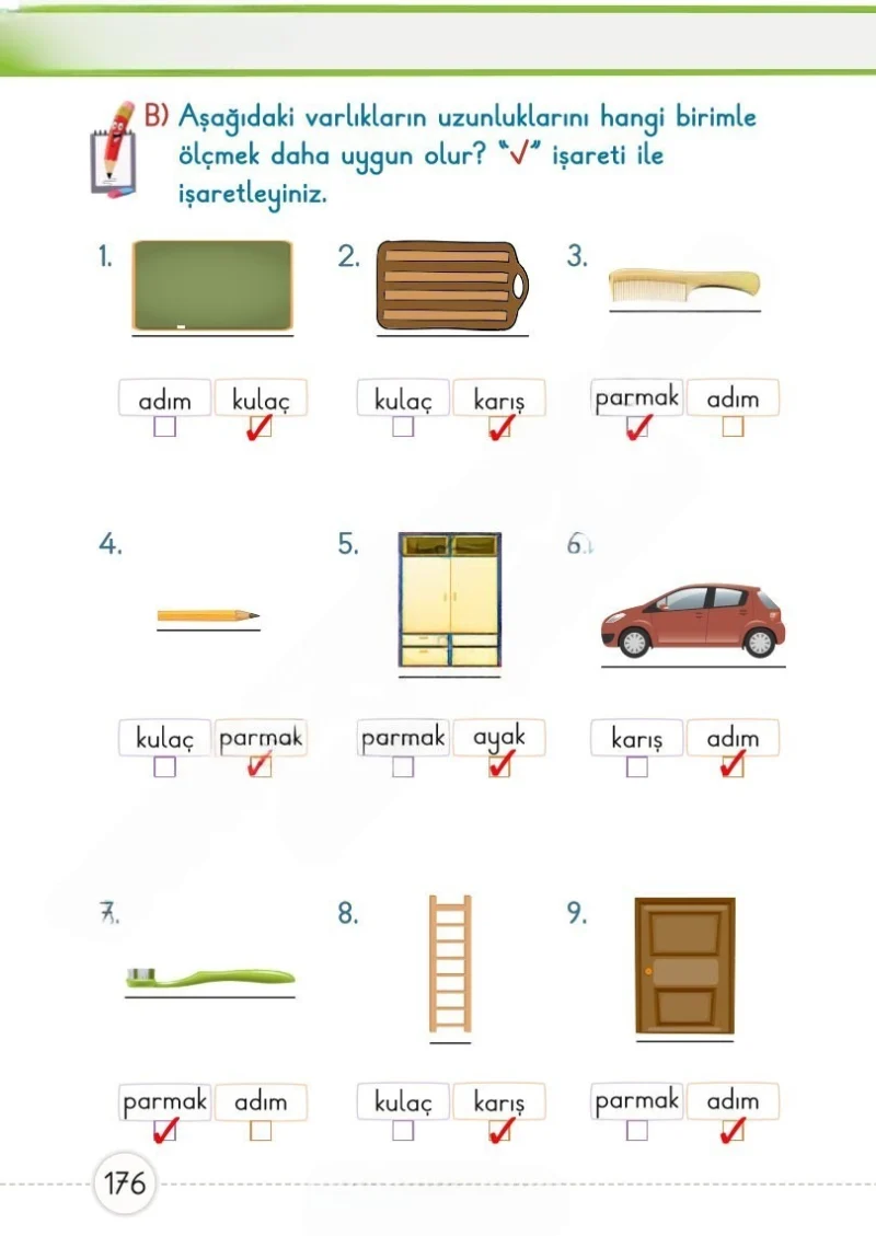 1. Sınıf Matematik Ders Kitabı Cevapları Meb Yayınları 1. Kitap Sayfa 176 Çözüm Görseli