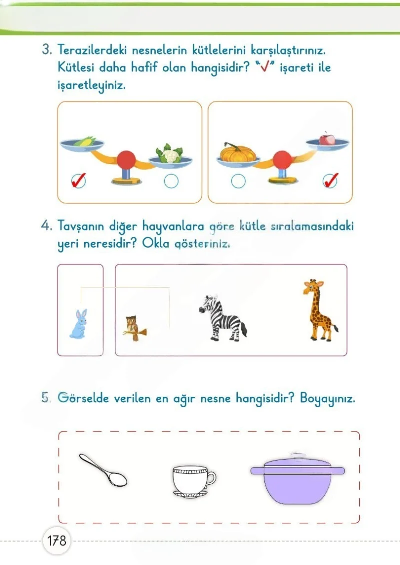 1. Sınıf Matematik Ders Kitabı Cevapları Meb Yayınları 1. Kitap Sayfa 178 Çözüm Görseli