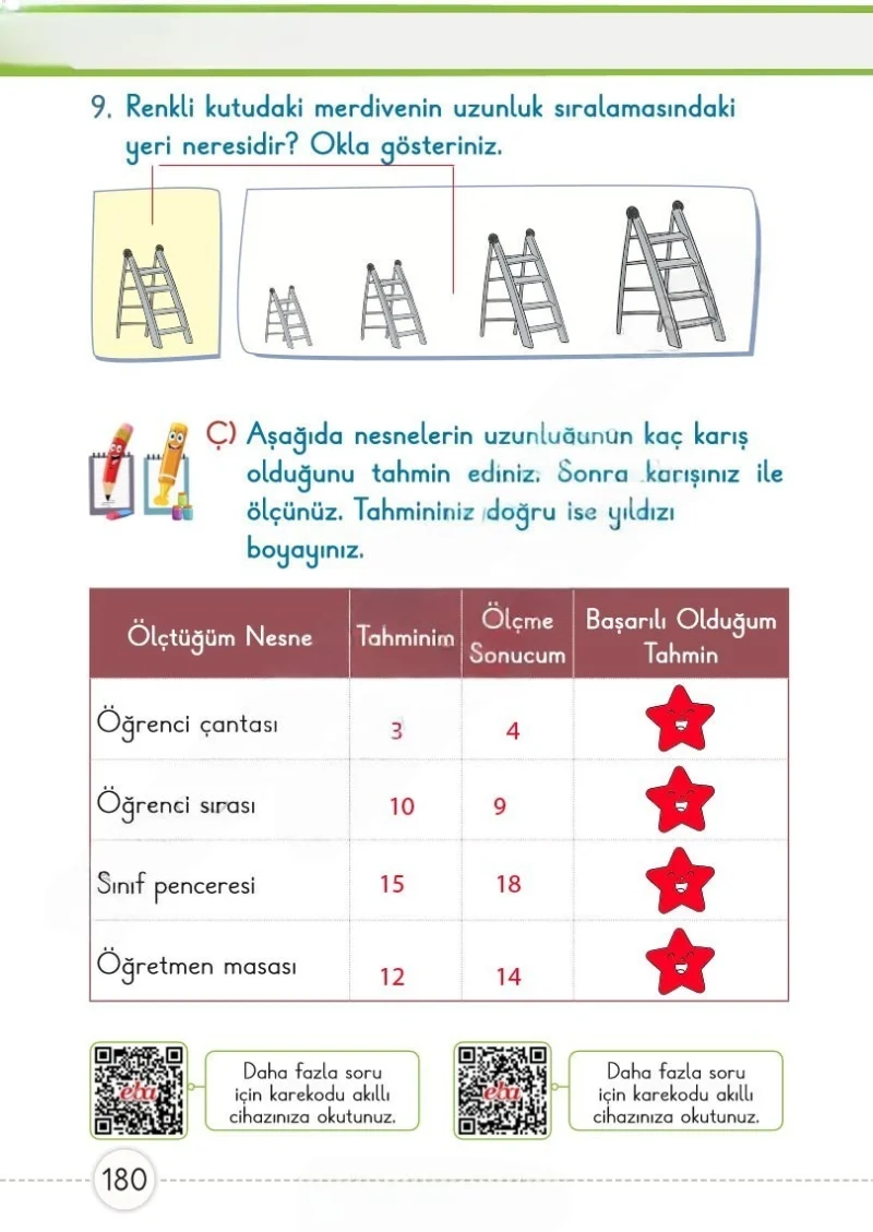 1. Sınıf Matematik Ders Kitabı Cevapları Meb Yayınları 1. Kitap Sayfa 180 Çözüm Görseli