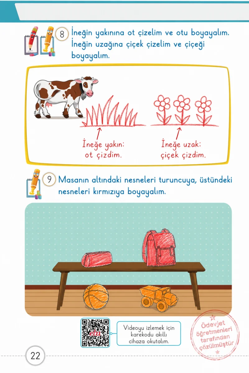 1. Sınıf Matematik Ders Kitabı Cevapları Meb Yayınları 1. Kitap Sayfa 22 Çözüm Görseli