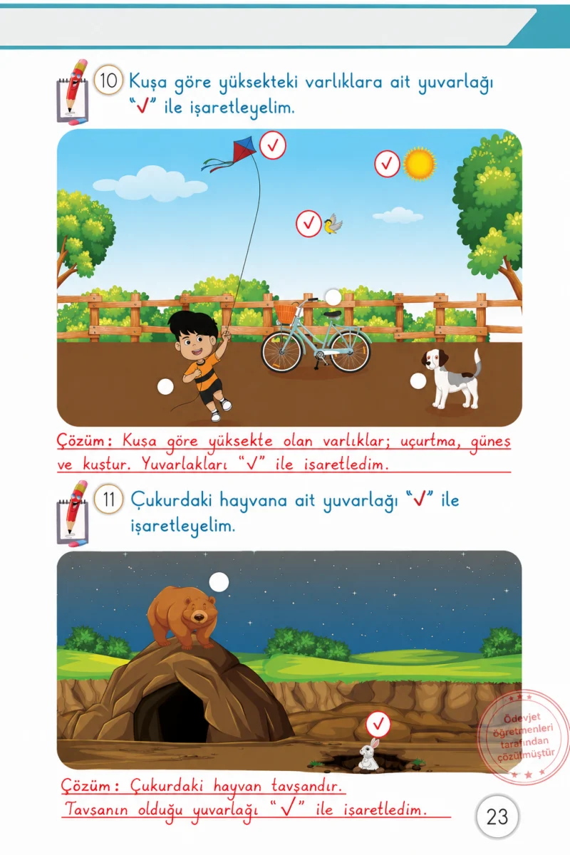 1. Sınıf Matematik Ders Kitabı Cevapları Meb Yayınları 1. Kitap Sayfa 23 Çözüm Görseli