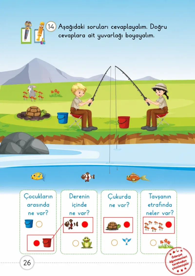 1. Sınıf Matematik Ders Kitabı Cevapları Meb Yayınları 1. Kitap Sayfa 26 Çözüm Görseli