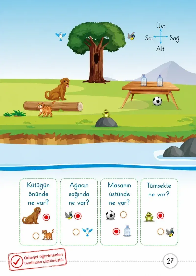 1. Sınıf Matematik Ders Kitabı Cevapları Meb Yayınları 1. Kitap Sayfa 27 Çözüm Görseli