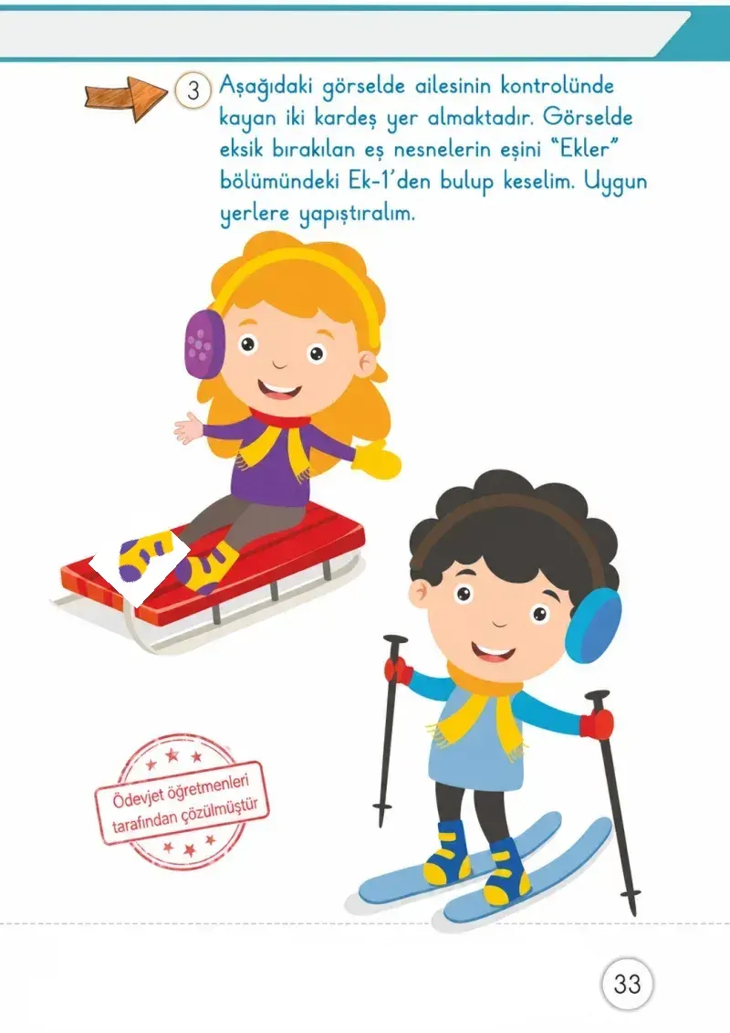 1. Sınıf Matematik Ders Kitabı Cevapları Meb Yayınları 1. Kitap Sayfa 33 Çözüm Görseli
