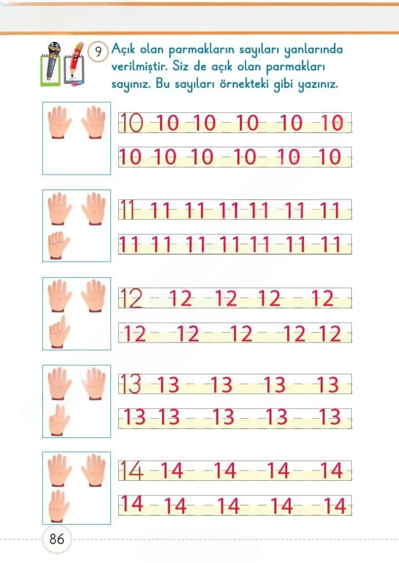 1. Sınıf Matematik Ders Kitabı Cevapları Meb Yayınları 1. Kitap Sayfa 86 Çözüm Görseli