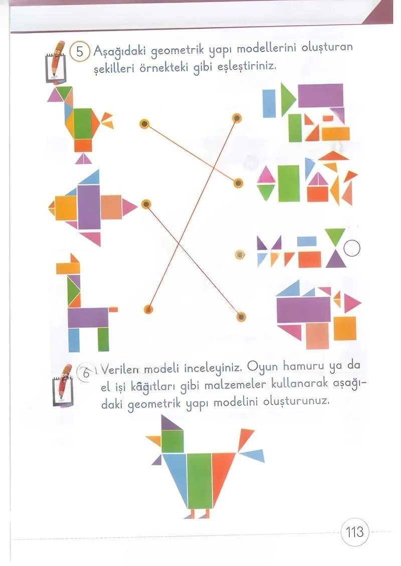 1. Sınıf Matematik Ders Kitabı Cevapları Meb Yayınları 2. Kitap Sayfa 113 Çözüm Görseli