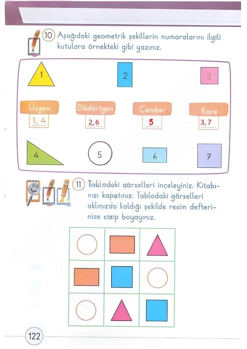 1. Sınıf Matematik Ders Kitabı Cevapları Meb Yayınları 2. Kitap Sayfa 122 Çözüm Görseli