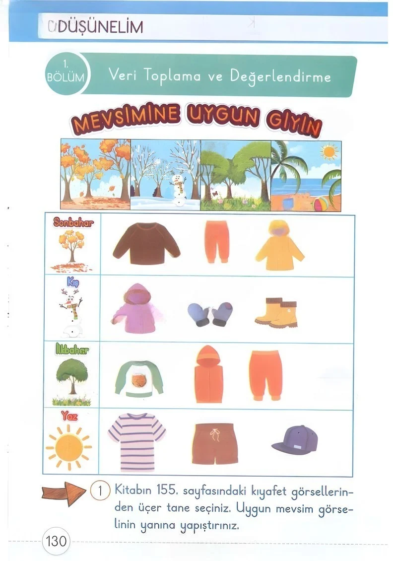 1. Sınıf Matematik Ders Kitabı Cevapları Meb Yayınları 2. Kitap Sayfa 130 Çözüm Görseli