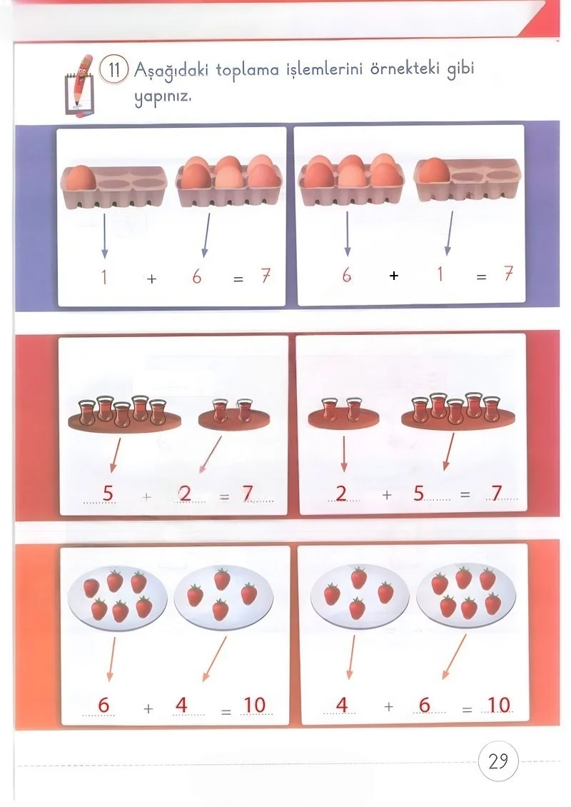 1. Sınıf Matematik Ders Kitabı Cevapları Meb Yayınları 2. Kitap Sayfa 29 Çözüm Görseli