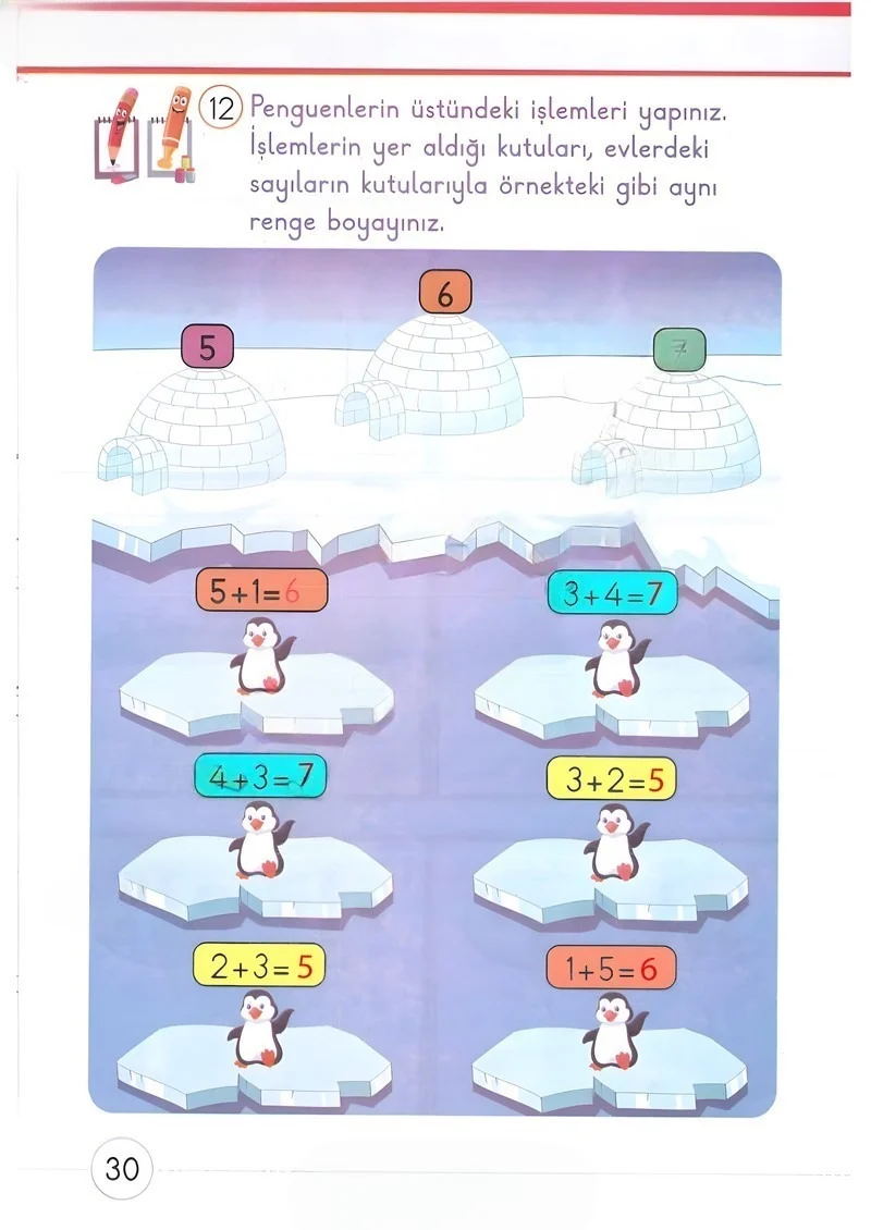 1. Sınıf Matematik Ders Kitabı Cevapları Meb Yayınları 2. Kitap Sayfa 30 Çözüm Görseli