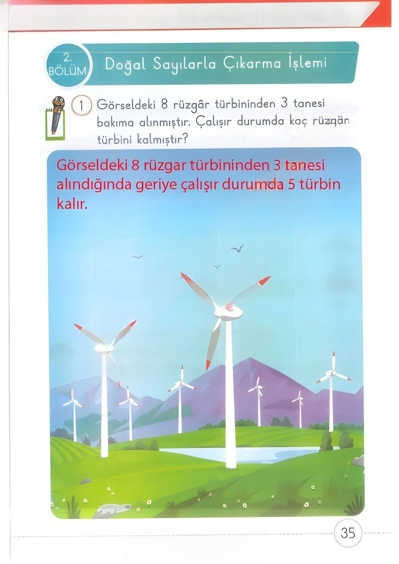 1. Sınıf Matematik Ders Kitabı Cevapları Meb Yayınları 2. Kitap Sayfa 35 Çözüm Görseli