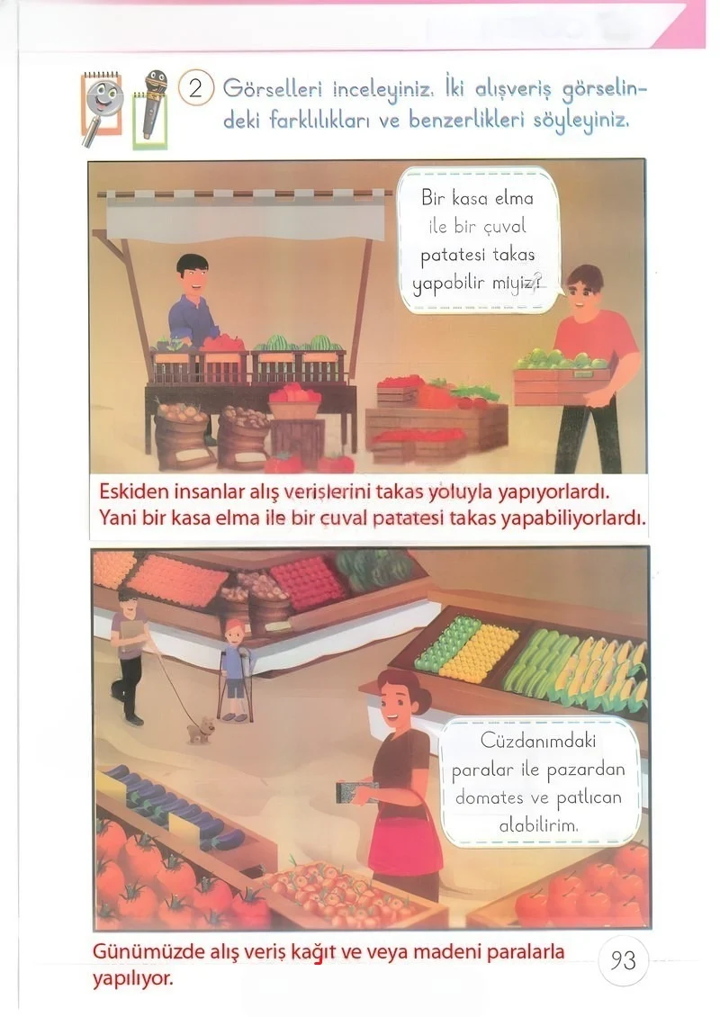 1. Sınıf Matematik Ders Kitabı Cevapları Meb Yayınları 2. Kitap Sayfa 93 Çözüm Görseli