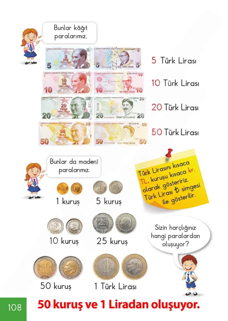 1. Sınıf Matematik Ders Kitabı Cevapları Meb Yayınları Sayfa 108 Çözüm Görseli