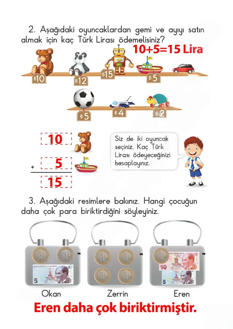 1. Sınıf Matematik Ders Kitabı Cevapları Meb Yayınları Sayfa 113 Çözüm Görseli