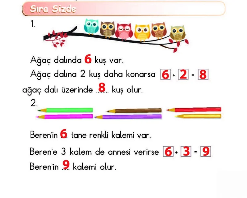 1. Sınıf Matematik Ders Kitabı Cevapları Meb Yayınları Sayfa 119 Çözüm Görseli