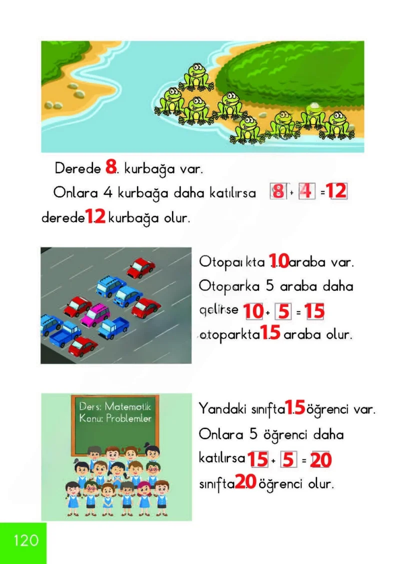 1. Sınıf Matematik Ders Kitabı Cevapları Meb Yayınları Sayfa 120 Çözüm Görseli